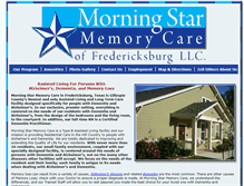 Tablet Screenshot of morningstarmemorycare.com